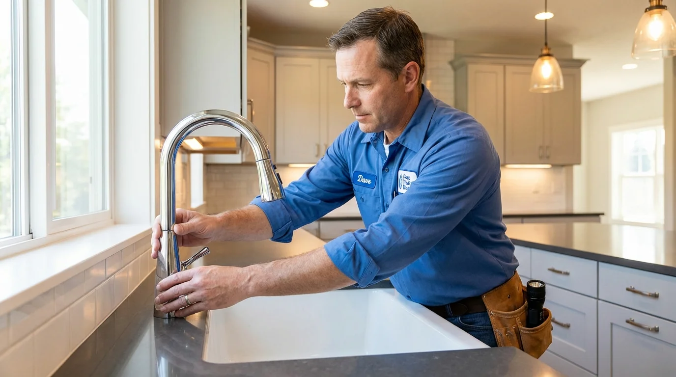 Kitchen faucet installation by Johns Plumbing LLC in Ponchatoula