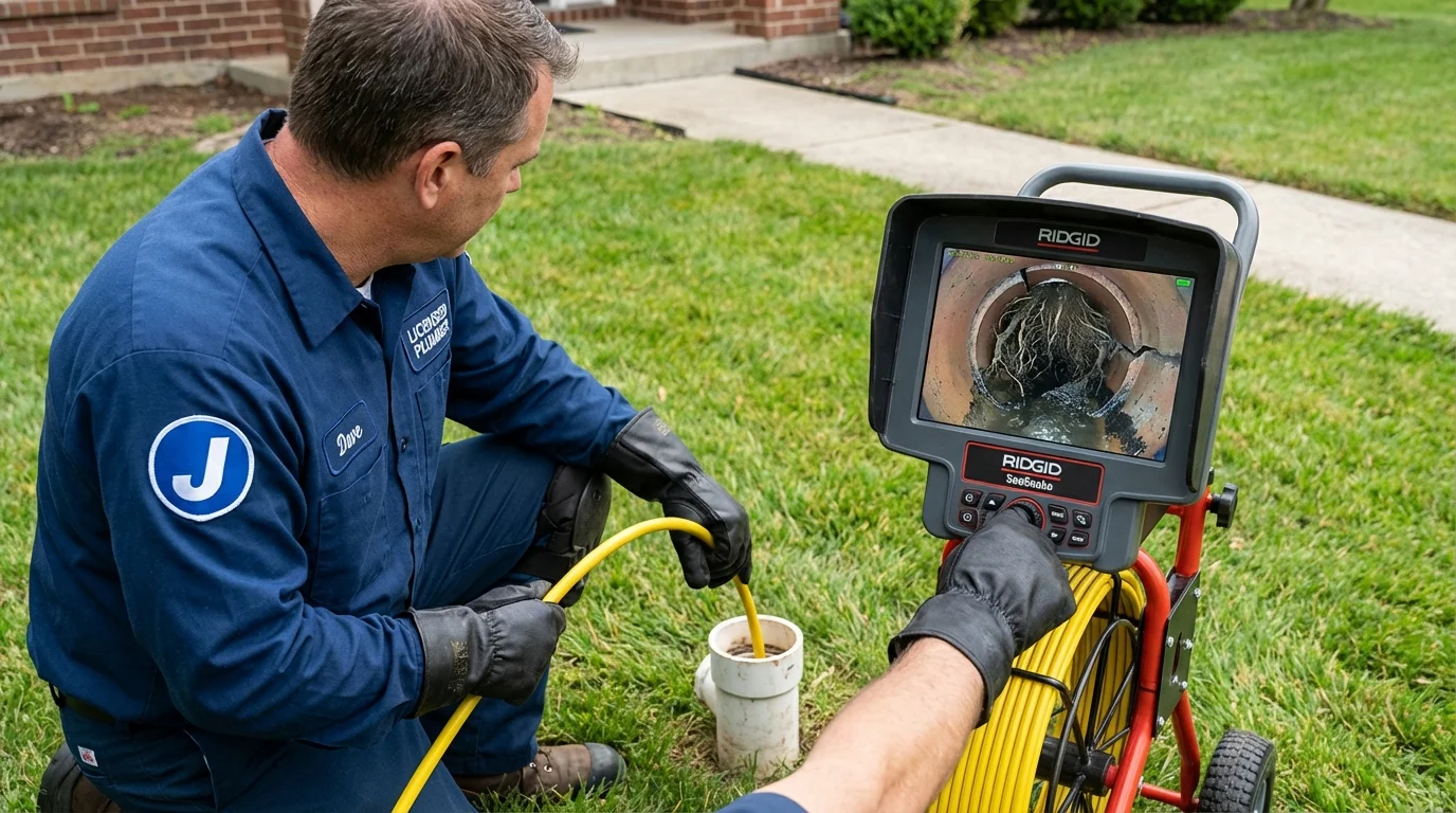 Sewer camera inspection being performed by Johns Plumbing LLC in Ponchatoula